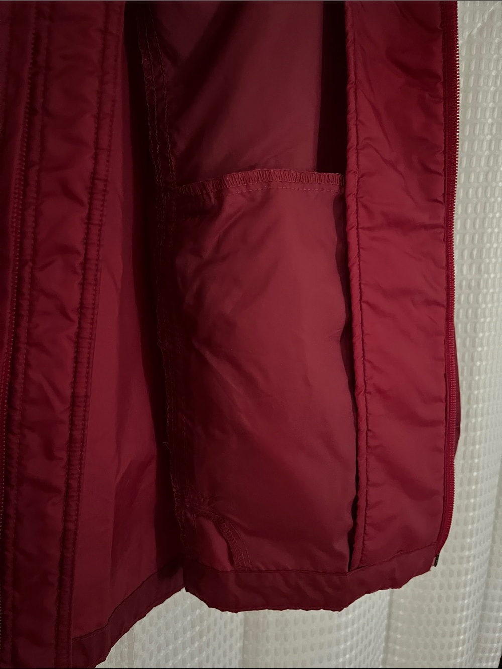 Nike 1999 Vintage Burgundy Nylon Windbreaker Jacket Boys L 12-14 Classic Y2K - Picture 6 of 10